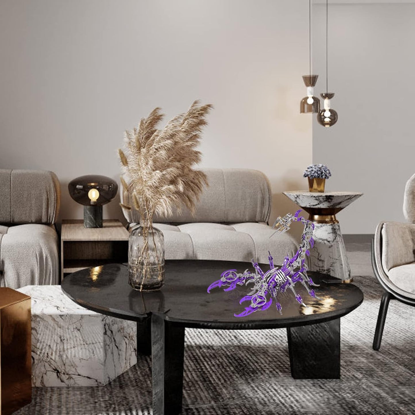 Scorpion 3D Metal Puzzles Kits for Adults Teens – 454 Pcs – Mechanical Assembly Models – 4 Hours to Build – Ideal for Gifts and Decorations (Purple)