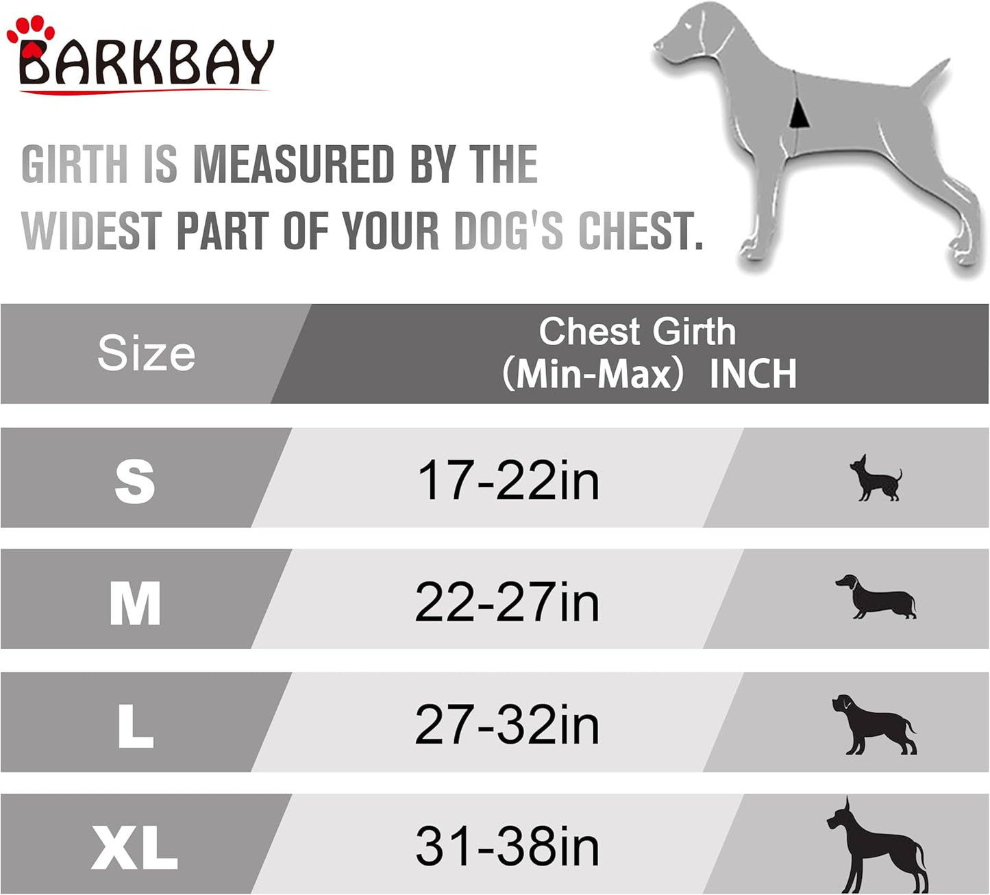 BARKBAY No Pull Dog Harness Front Clip Heavy Duty Reflective Easy Control Handle for Large Dog Walking(Red,XL)