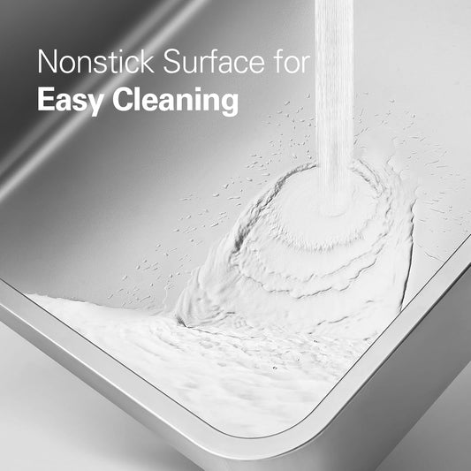 Zarler Stainless Steel Litter Box with Lid, Extra Large Cat Litter Boxes, XL Large Metal Litter Box for Big Cats with High Sided, Grey (Non-Sticky, Easy to Clean, Anti-Urine Leakage)