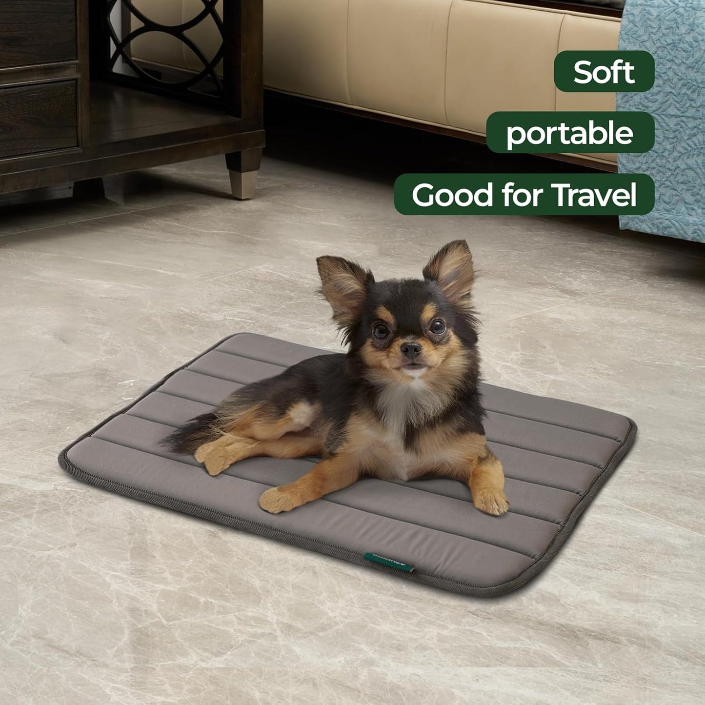 BALANCE Dog Crate Pad, Dog Foam Crate Mat Kennel Pad, Washable Water-Resistant Pet Bed Flat Dogs Cage Mat for Small Dogs