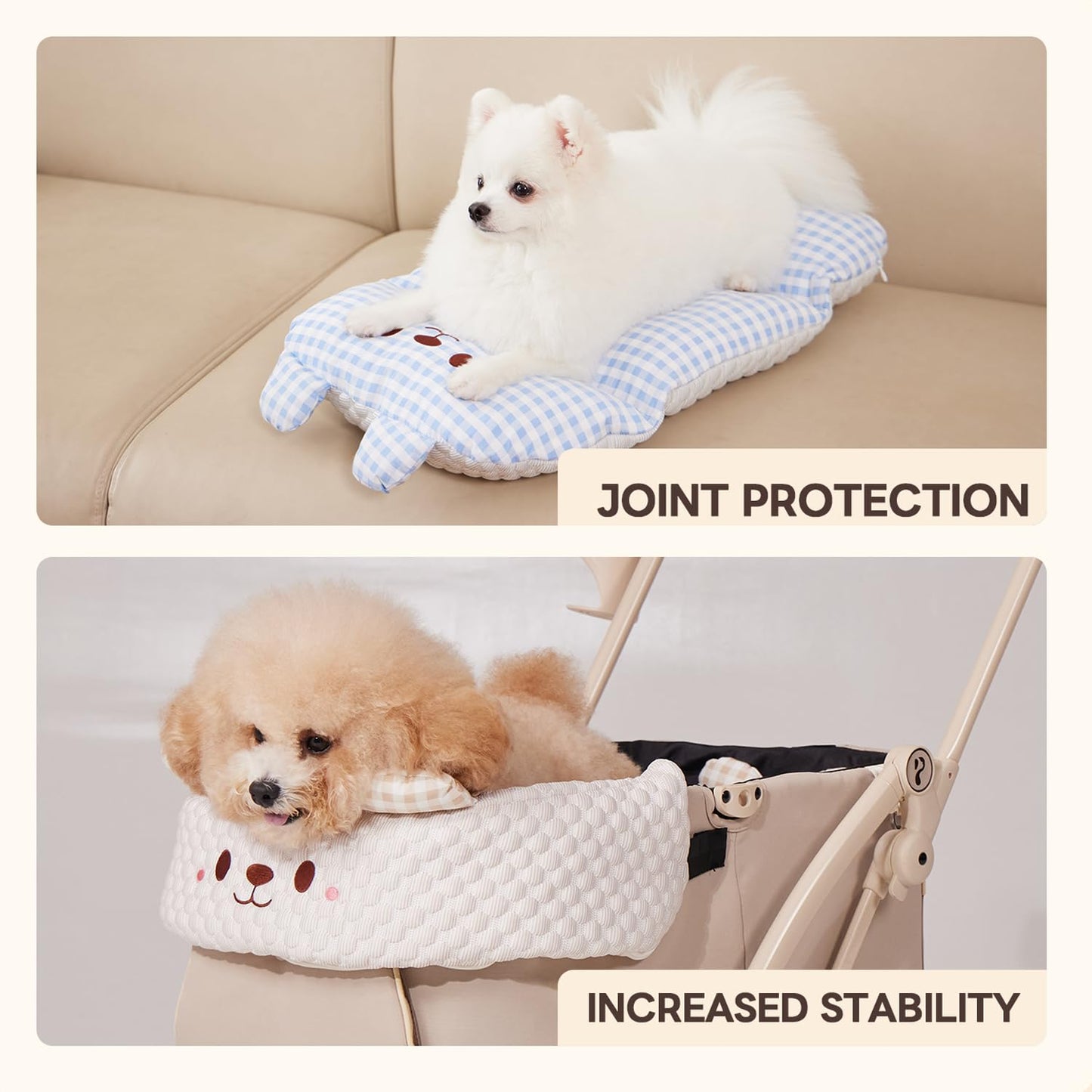 Stroller Cover for Pets, Removable & Washable Dog Stroller Cushion, Cushion & Cover for Dogs & Cats, Blue