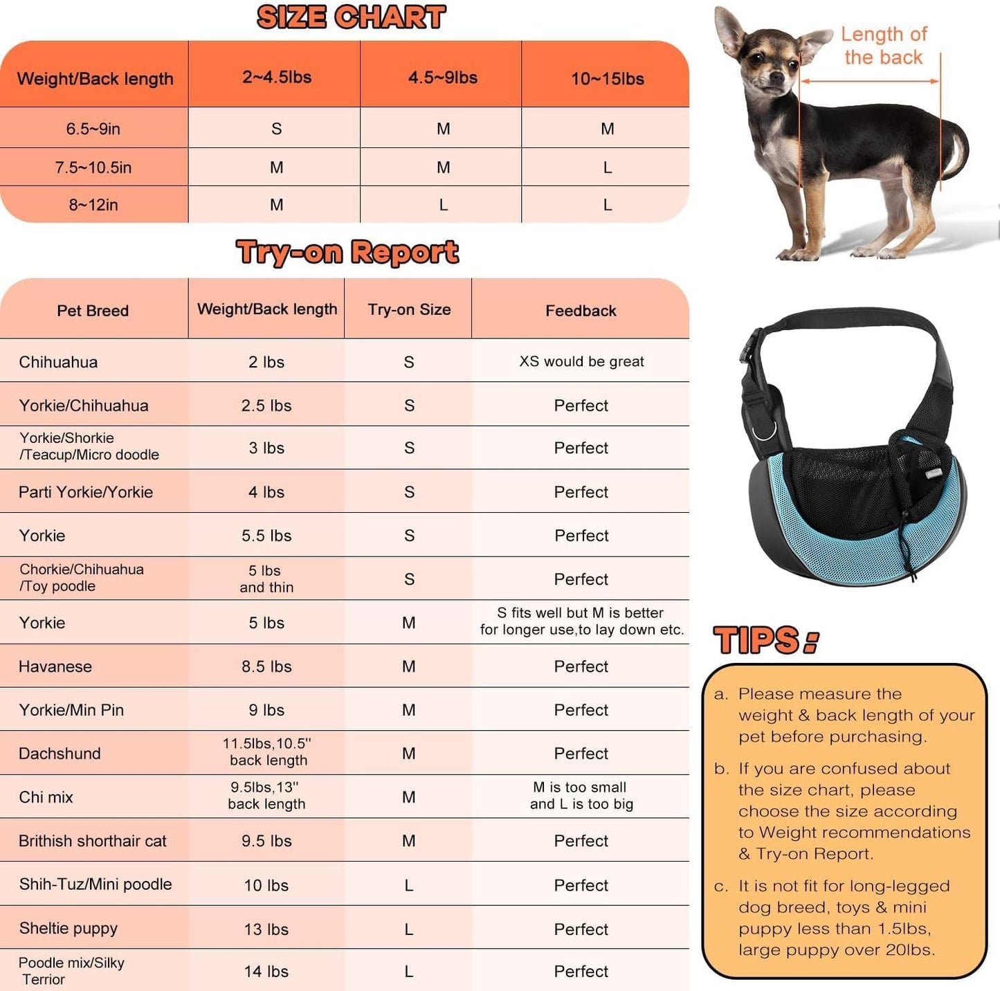 YUDODO Pet Sling Carrier for Small Dogs & Cats – Hands-Free Puppy Carrier with Safety Hook, Large Zipper Pocket, Soft Breathable Mesh, Adjustable Strap & Reflective Strip (Cyan 3.0 M)