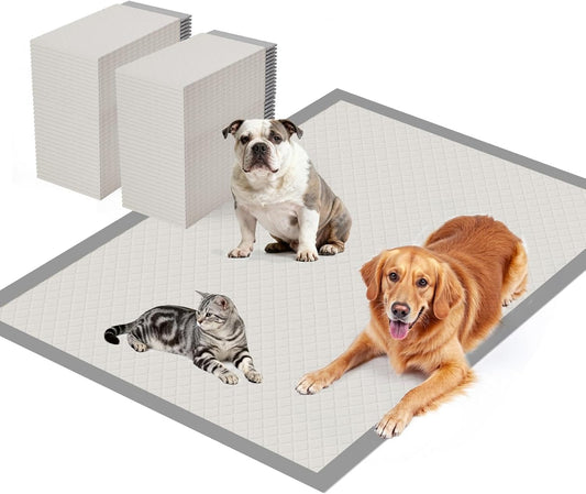 Gardner Pet 5XL Dog Pee Pads Extra Large, 37"x54" Super Absorbent & Leak-Proof Large Puppy Pads, Nop-Slip Bottom Disposable Pee Pads for Dogs Cats Crate, 50 Count Grey