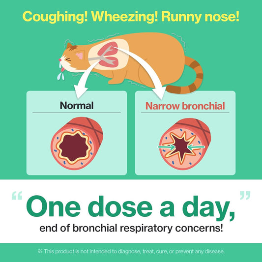 Dr.by Cat Breath Bronchial Supplements Cat Sneezing Treatment Asthma Cold Cough Nose Relief Respiratory&Immune Support with TF-343-30 lickable Formula Individually Packaged, Chicken (3 Packs (25.5OZ))