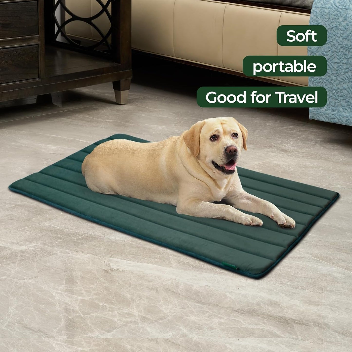 BALANCE Dog Crate Pad, Dog Foam Crate Mat Kennel Pad, Washable Water-Resistant Pet Bed Flat Dogs Cag Mat for XX-Large Dogs