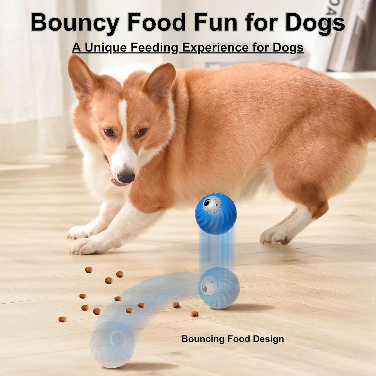 Zoomie Buddy 2.0, Zoomie Buddy for Dogs, 2 in 1 Smart Touch Interactive Dog Balls ＆ Pet Feeder, 2.83" Diameter, Suitable for Small/Medium Dogs, with Fruit Plush Cover (2*Orange, 3*Mix)