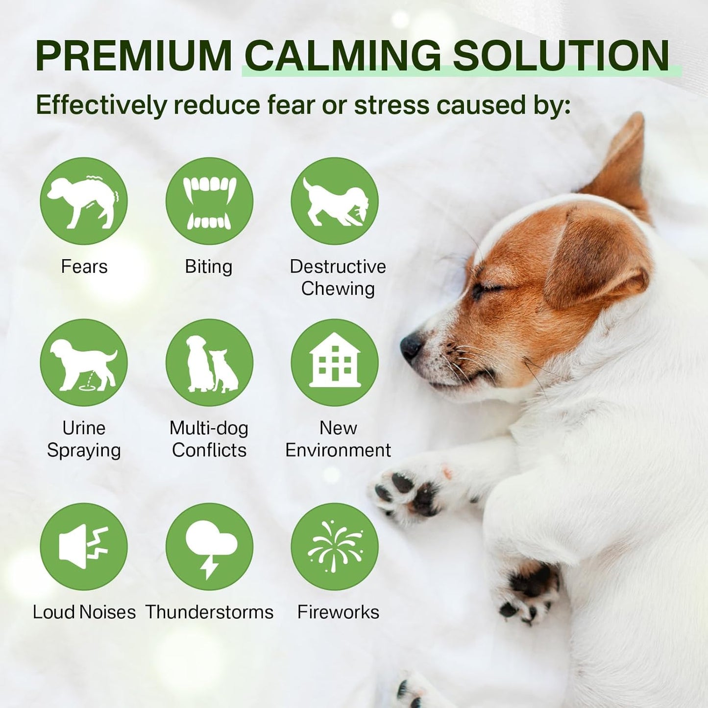 Dog Calming Diffuser with 3 Timing Functions, 6-in-1 Dog Anxiety Relief Diffuser Kit, 120-Day Anxiety Relief, Stress Relaxation Pheromones Calming for All Dogs (2 Diffusers + 4 Refills)
