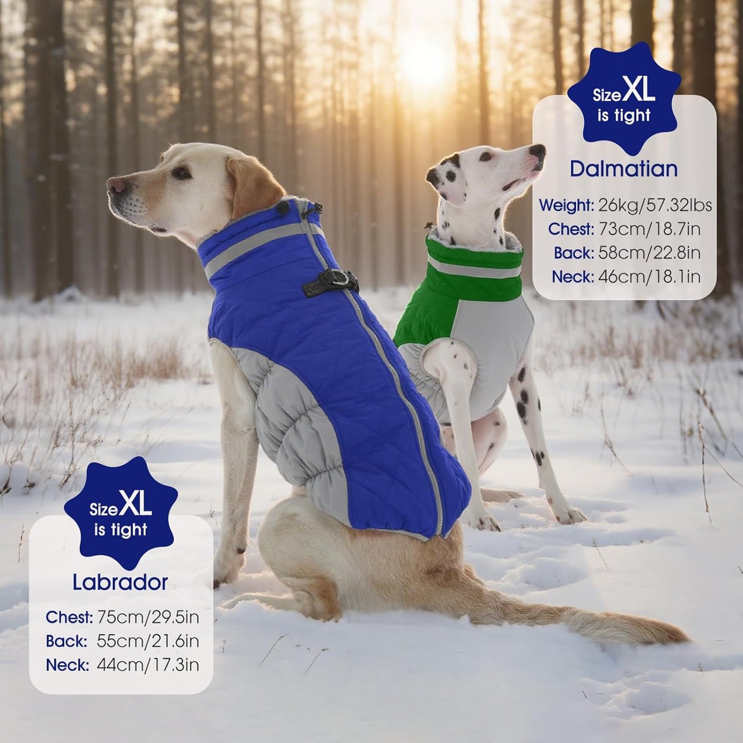 FUAMEY Dog Coat for Medium Dogs,Waterproof Dog Winter Jacket with Harness Built in Puppy Cold Weather Coats Reflective Pet Vest with Zipper Warm Fleece Dogs Snowsuit Windproof Green M