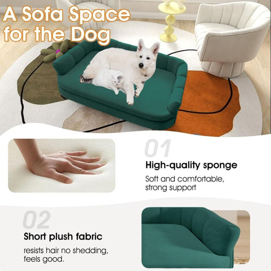 Dog Couch Sofa Bed, Comfortable Pet Sofa for Large and Medium Dogs, Soft Velvet Cushion, Durable Dog Furniture for Living Room