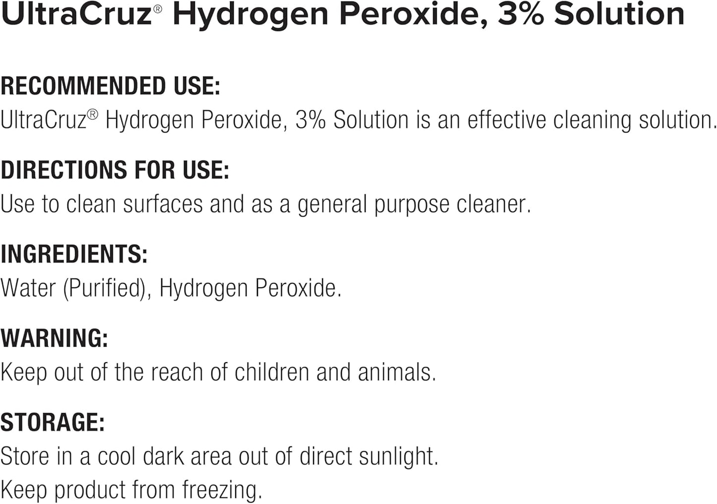 UltraCruz® Equine Shampoo, Conditioner, Hydrogen Peroxide, Fly & Tick Spray, 1 Gallon Each