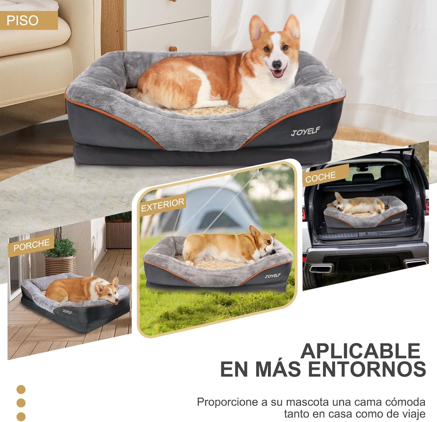 JOYELF XXLarge Memory Foam Dog Bed, Orthopedic Dog Bed & Sofa with Removable Washable Cover for Large Dogs