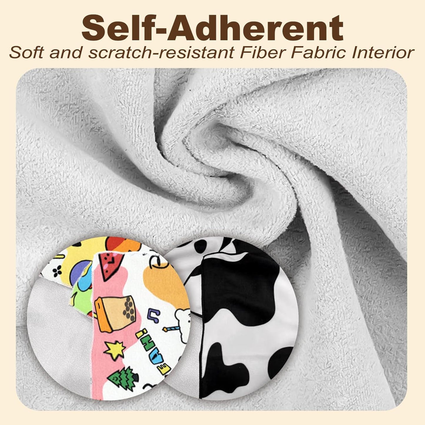 Cat Grooming Wrap, 2pcs [XL] Cat Restraint Wrap for Nail Clipping, Ear Cleaning, and Teeth Brushing, Self-Adherent, Anti-Bite, Anti-Scratch, Anti Scratch, Cow White+Colorful Graffiti