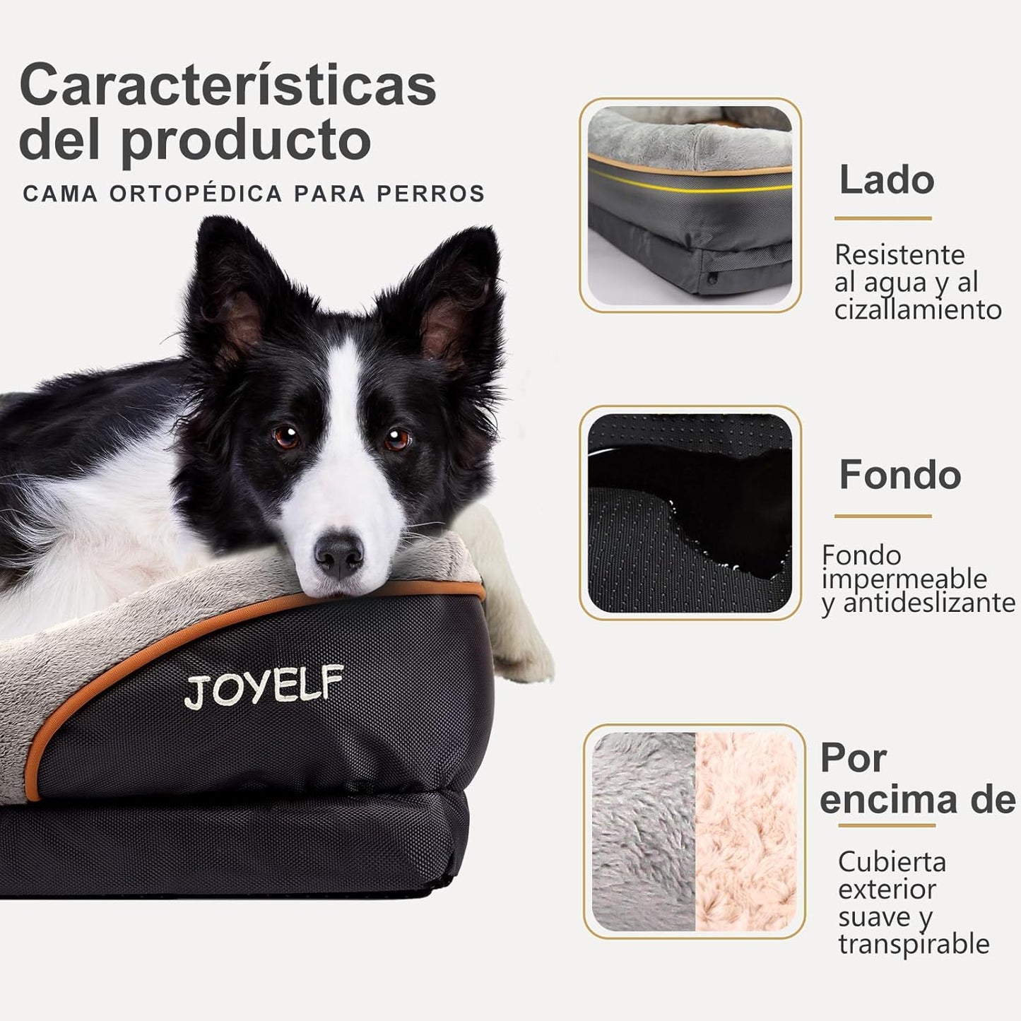 JOYELF XXLarge Memory Foam Dog Bed, Orthopedic Dog Bed & Sofa with Removable Washable Cover for Large Dogs