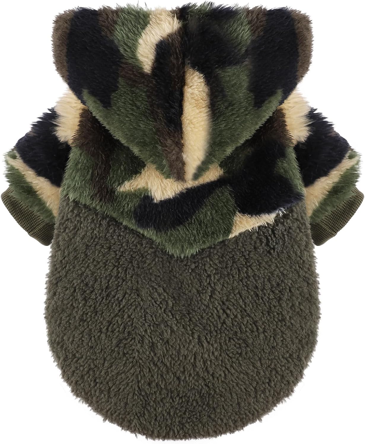 Small Dog Sweater for Dogs Hoodies,Winter Clothes Boy Girl Male Female,Warm XS Fleece Hoodies Pet Coat Apparel Outfit(XS, Army Green)