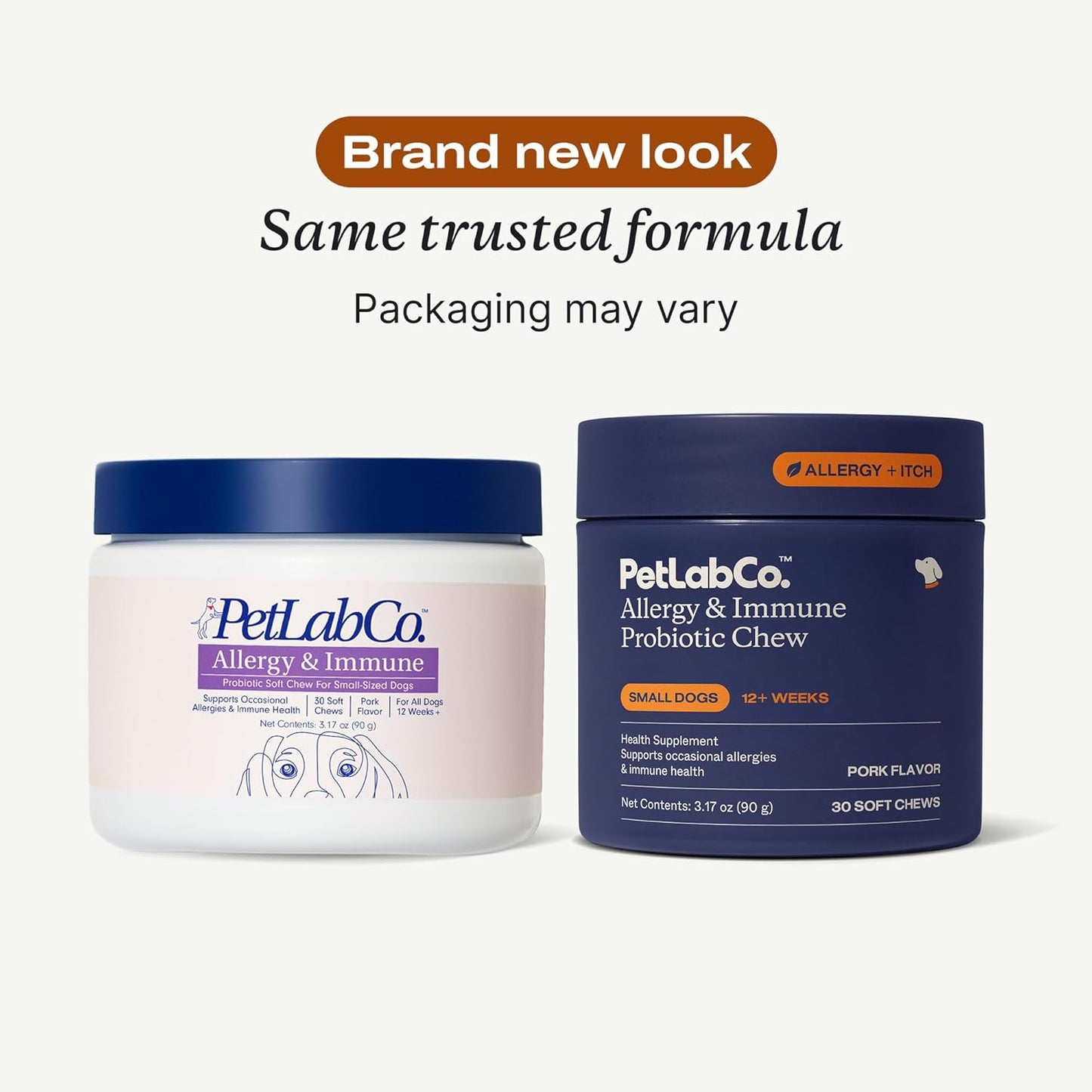 PetLab Co. Allergy & Immune Daily Probiotics for Dogs. Supports Yeast Production, Seasonal Allergies, Intermittent Itchiness, Gut & Digestive Health - 30 Chews for Small Dogs - Packaging May Vary
