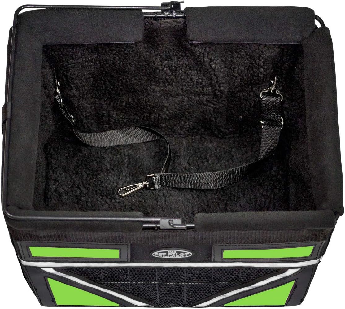 TRAVELIN K9 Pet-Pilot MAX Dog Bicycle Basket Carrier | 8 Color Options for Your Bike (Green)