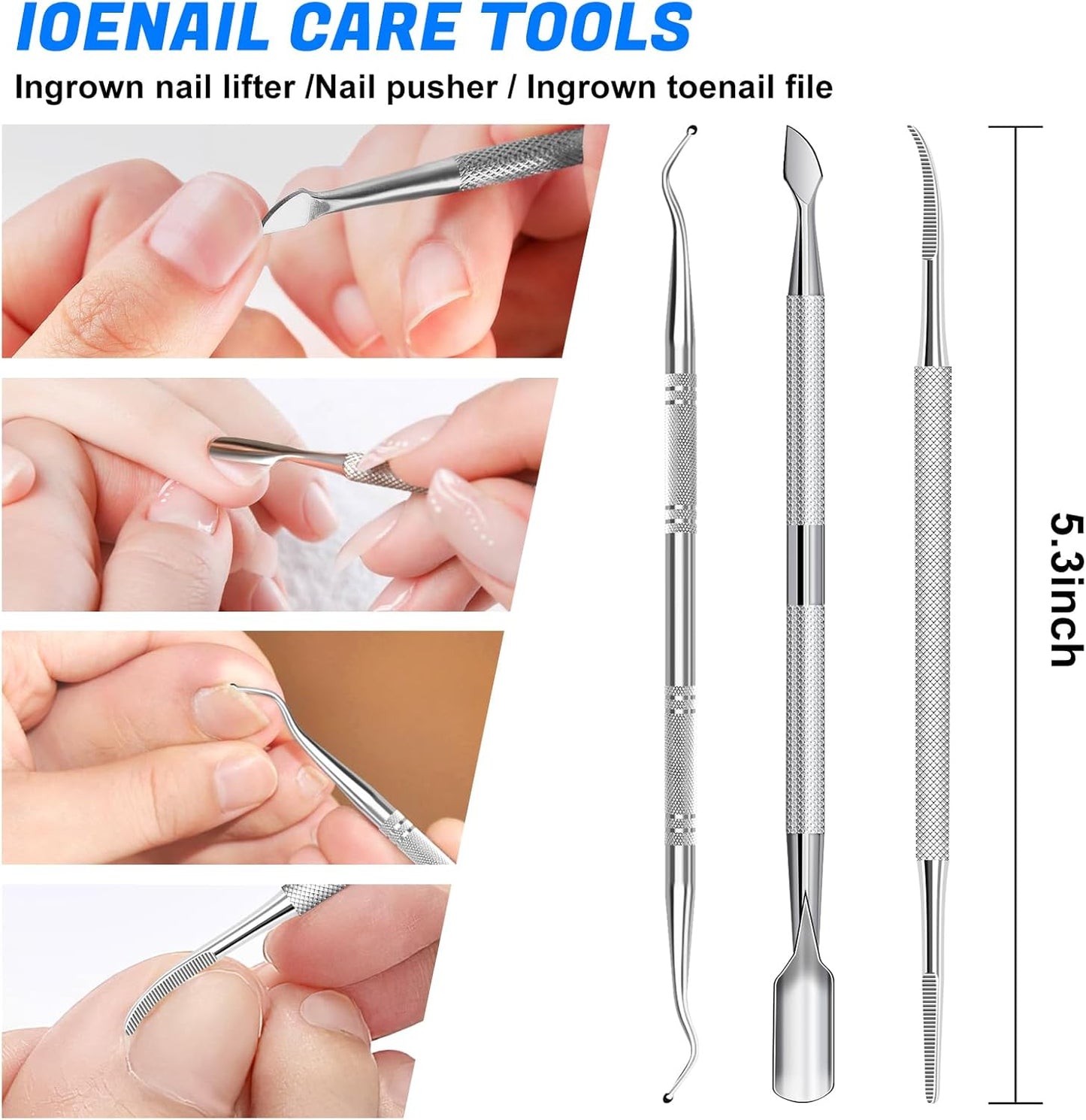 Toenail Clippers for Seniors Ingrown Thick Toenails, 2025 Angled Head Toe Nail Clippers with Catcher, Heavy Duty 45° Slanted Toenail Clippers, 37mm Wide Opening Nail Cutter with Long Handle, 6PCS