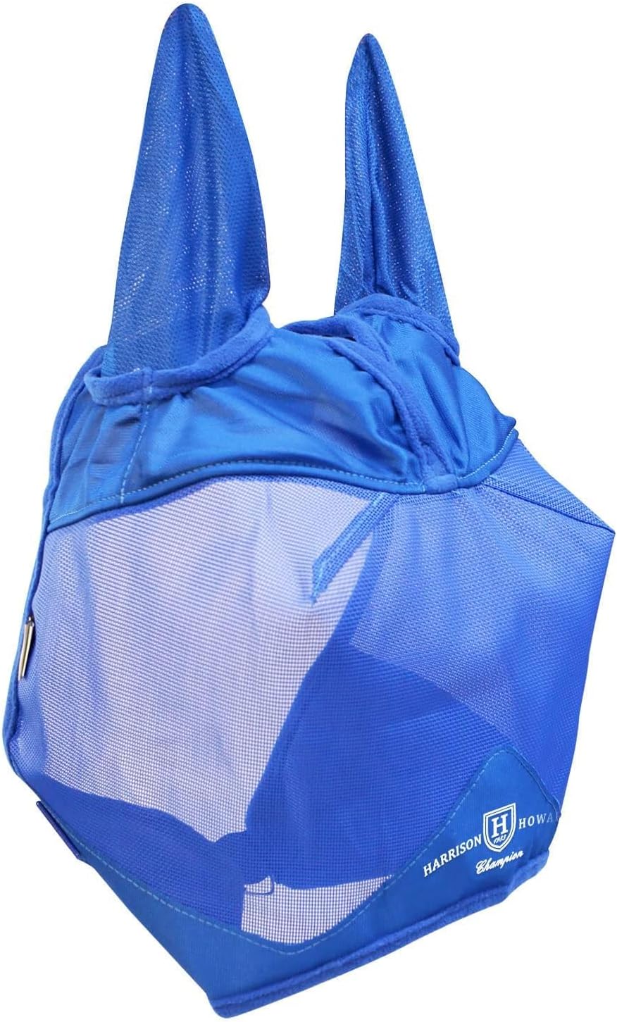 Harrison Howard Horse Fly Mask Half Face with Ears Signature Blue Arabian Medium