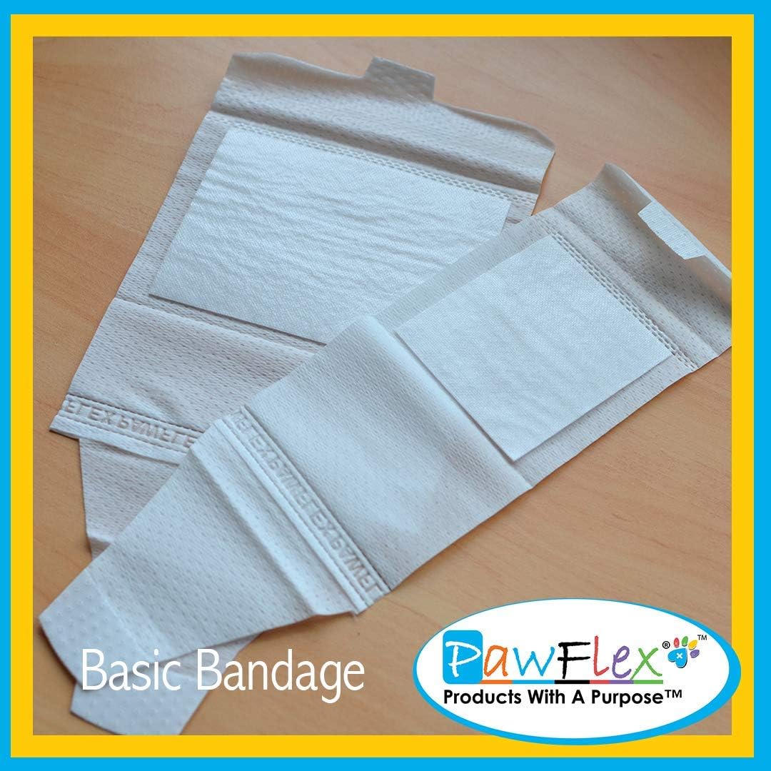 Basic Leg Bandages for Dogs, Cats and Other Pets First Aid Non-Adhesive Fur Friendly - Value 16 Pack (Standard,& Wide) (Medium)