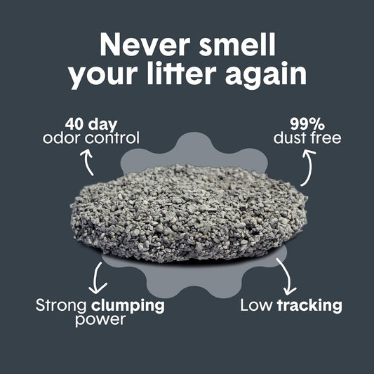 Boxie® Probiotic Cat Litter 40 Day Natural Odor Control, 40lb Clumping Kitty Litter (Clay)