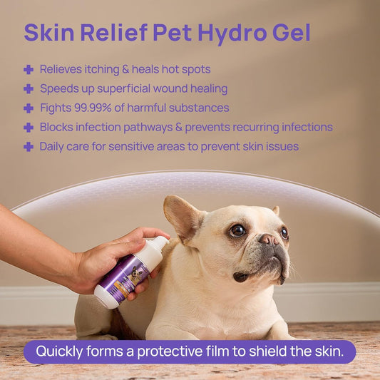HICC PET Dog Wound Care Hydro Gel, Heals Wounds, Soothes Inflammation, Prevents Infection, Treats Bites, Scratches & Skin Ulcers, Cat Wound Care Solution, Horses First Aid Kits, 3.4 Ounces