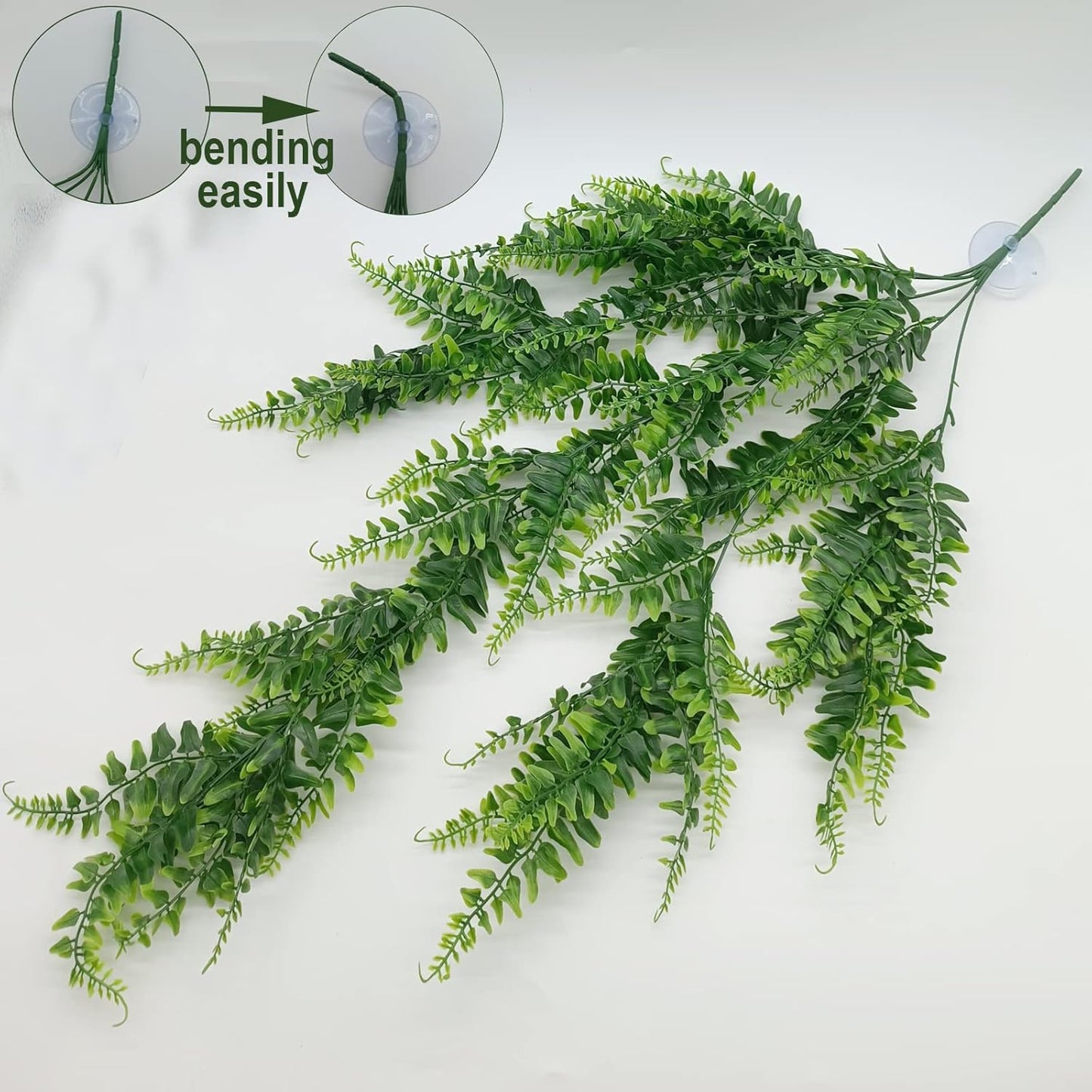 Reptile Plants for Bearded Dragon Tank Accessories, Terrarium Plant Artificial Decor for Snake Cage, Fake Plant for Leopard Gecko Habitat, Lizard Chameleon Ball Pythons (Group BPN)