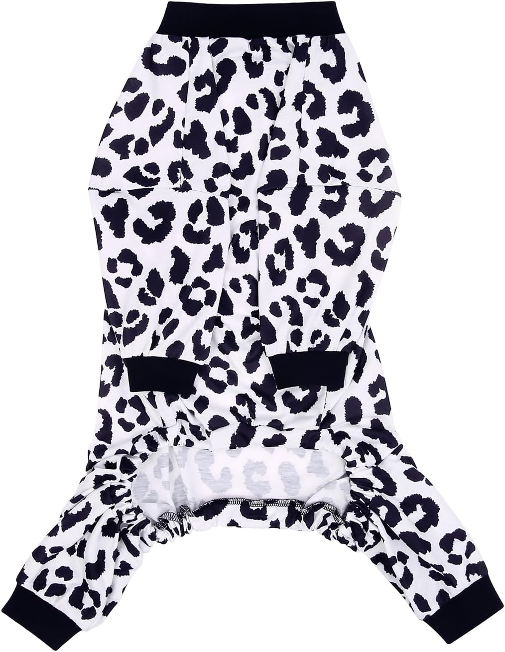 HDE Dog Pajamas One Piece Jammies Jumpsuit Pet Clothes Outfit Stretchy Lightweight Comfy Shirt Pjs for M-3XL Dogs Snow Leopard - 2XL