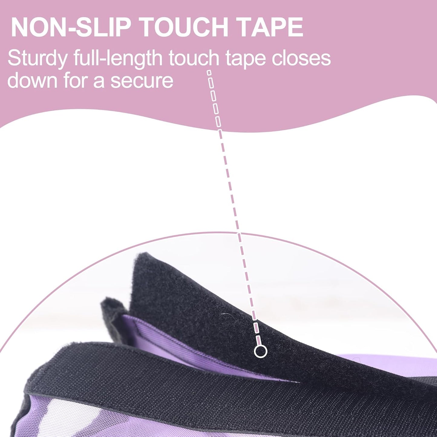 Horse Fly Boots Set of 4, Ultra Lightweight Breathable Mesh Leg Wraps, Non-Slip Fit, Reduce Stomping, Universal Size, Ideal for Summer Violet