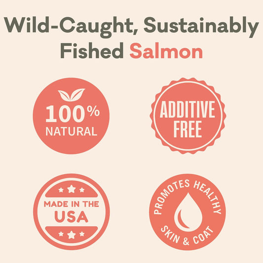 Polkadog Crunchy Alaskan Salmon Chips – Single Ingredient Dog Treats with Wild-Caught Salmon – All Natural, Grain-Free, Lean Protein & Omega-3 Rich Snacks for Dogs – Handcrafted in USA - 2.75 oz