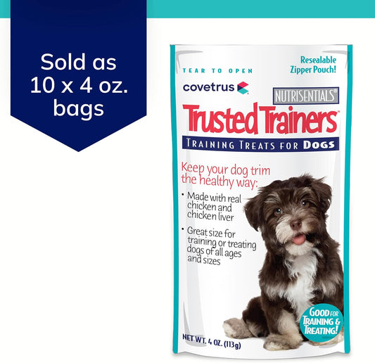 Covetrus NutriSentials Trusted Trainers Training Treats for Dogs - Soft Dog Treats for Small, Medium & Large Dogs - Chicken Flavor - 10 Pack - 4 oz
