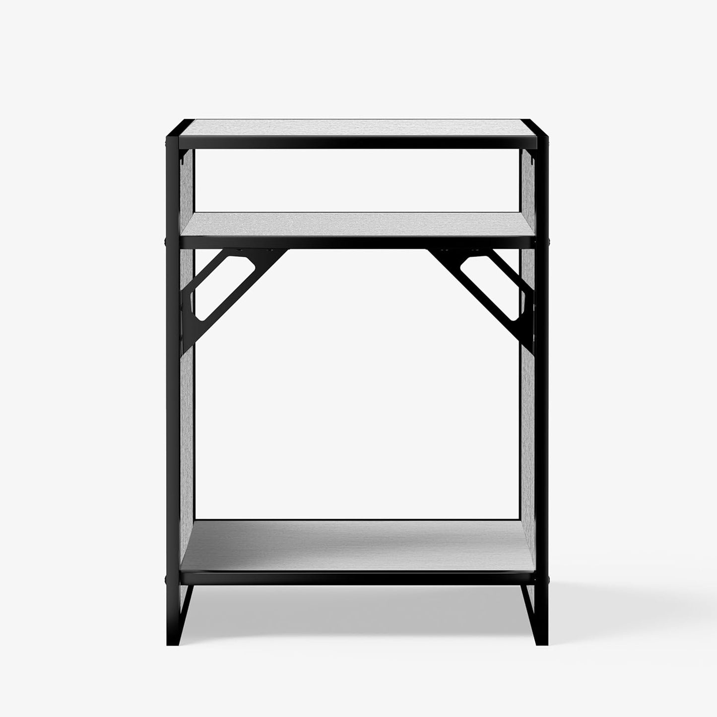 LANDEN Gray Metal Frame Stand, Three-Shelf for Fish Tanks up to 30 Gal, CLX60-60X45X80cm (23.6x17.7x31.49 in), for Fish Tanks and Reptile Terrariums, Home & Office Use