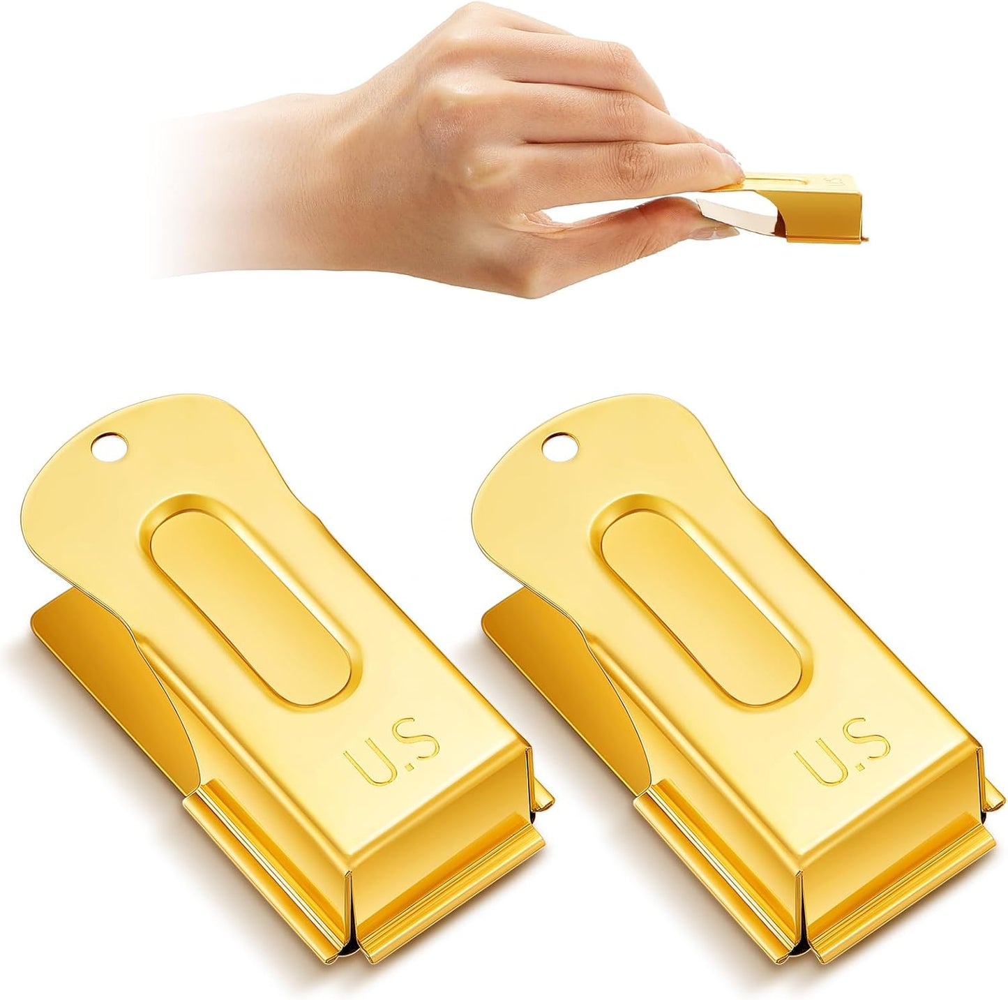 2 Pieces Brass Pet Training Clicker Signaling Cricket Clicker Metal Dog Clicker for Puppy Cats Trainer Pet Owners (Gold)