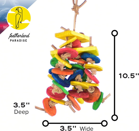 Featherland Paradise Bird Cage Toy, Bird Toys for Parrots, Parakeets, Small and Medium Birds