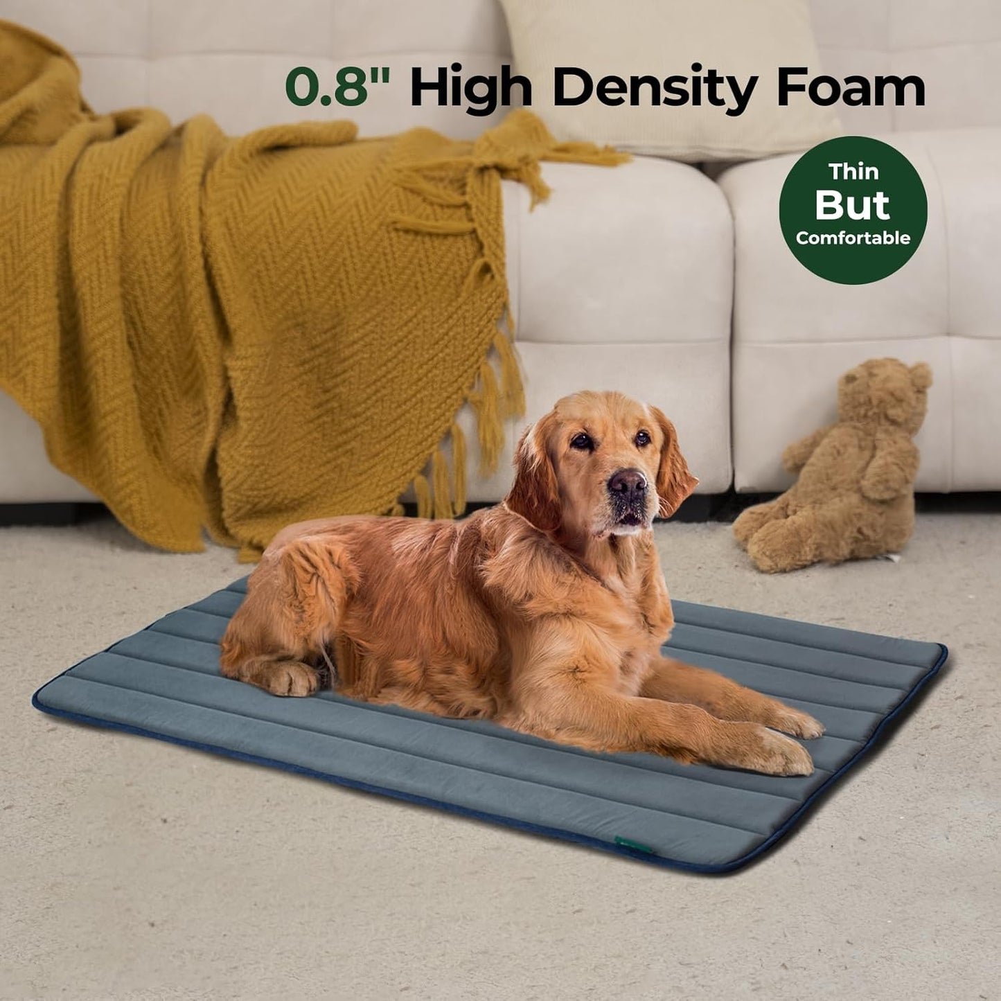 BALANCE Dog Crate Pad, Dog Foam Crate Mat Kennel Pad, Washable Water-Resistant Pet Bed Flat Dogs Cage Mat for XX-Large Dogs