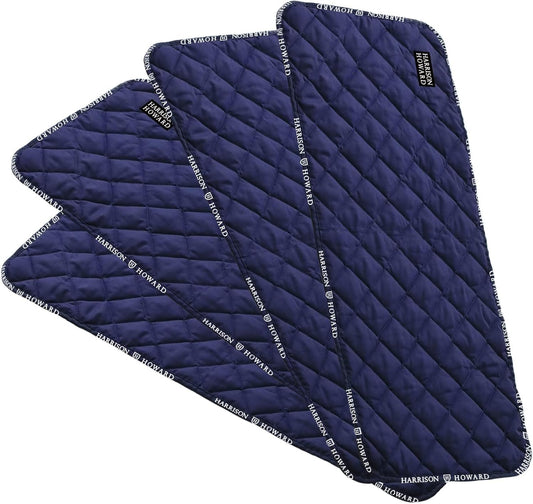 Harrison Howard Medicine-Retaining Shock-Absorbing Pressure Sores Prevention Quilted Leg Wraps for Horse Set of 4-Navy M