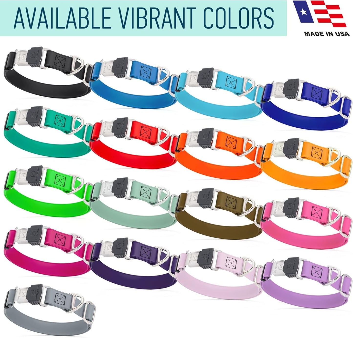 Dogline Biothane Waterproof Dog Collar with Herm Sprenger Black Stainless Steel Quick Release Buckle – Heavy Duty Tactical Durable Collar for Dogs – Comfortable and Safe Pet Collar W 1" L 15-25" Gray