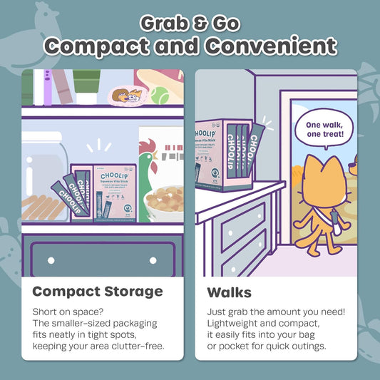 Grab & Go Squeeze Vita Stick Lickable Treats for Dogs & Cats. 49 Eye Health Sticks with Essential multivitamins. Soft and Tasty Paste for All Life Stages, Supporting Eyes Health