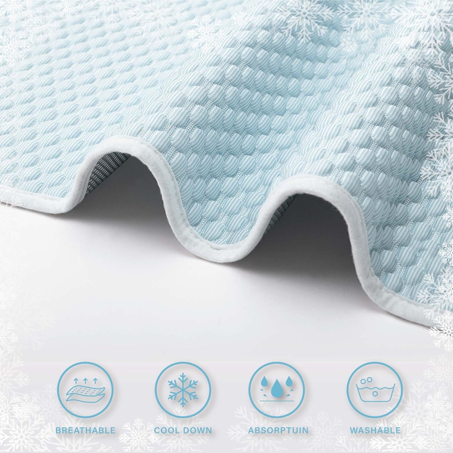 MICROCOSMOS Pet Cooling Mat & Sleeping Pad- Breathable Bubble Surface, EZ Clean. Keep Cooling for Pets, Kids and Adults in Summer.(BlueWhite, 36" x 36")