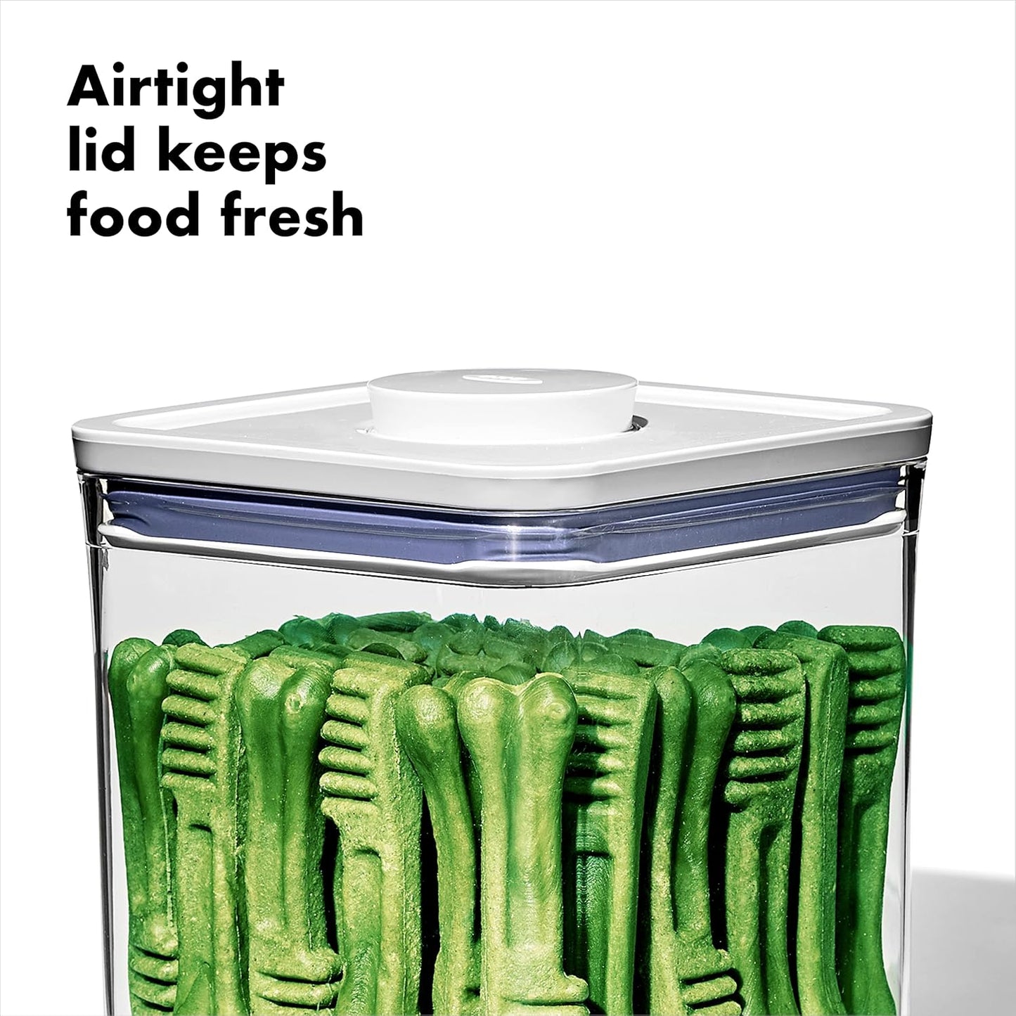 OXO Good Grips Pet POP Container – 2.8 Qt/2.6 L |Ideal for up to 3lbs of Dog Food or 2lbs of Cat Food | Airtight Storage Container | BPA Free (Pack of 8)