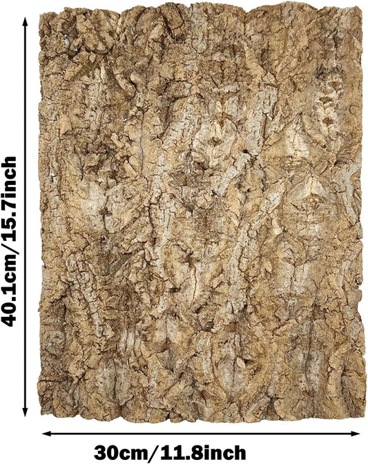 Allazone Natural Cork Perch, Bird Cork Seat Boards, Cork Bark Toy, Parrot Chewing Toy Bird Cork Perch Stand for Bird Budgie Parrot Cockatiel Hamster Guinea Pig Rat (1PCS, 30 x 40cm)