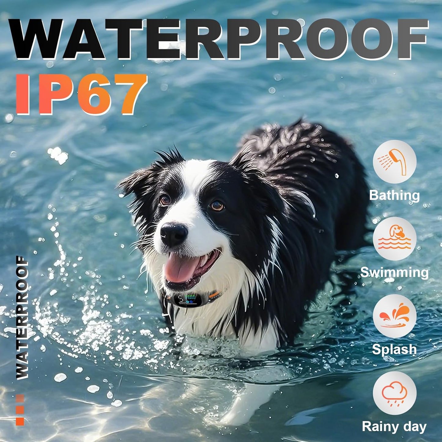 Upgraded Anti-Bark Collar with Remote Control, 2-in-1 Dog Training Collar&Dog Bark Collar with 5 Adjustable Sensitivity,Smart Anti Barking for Large Medium Small Dogs E Collar-Orange