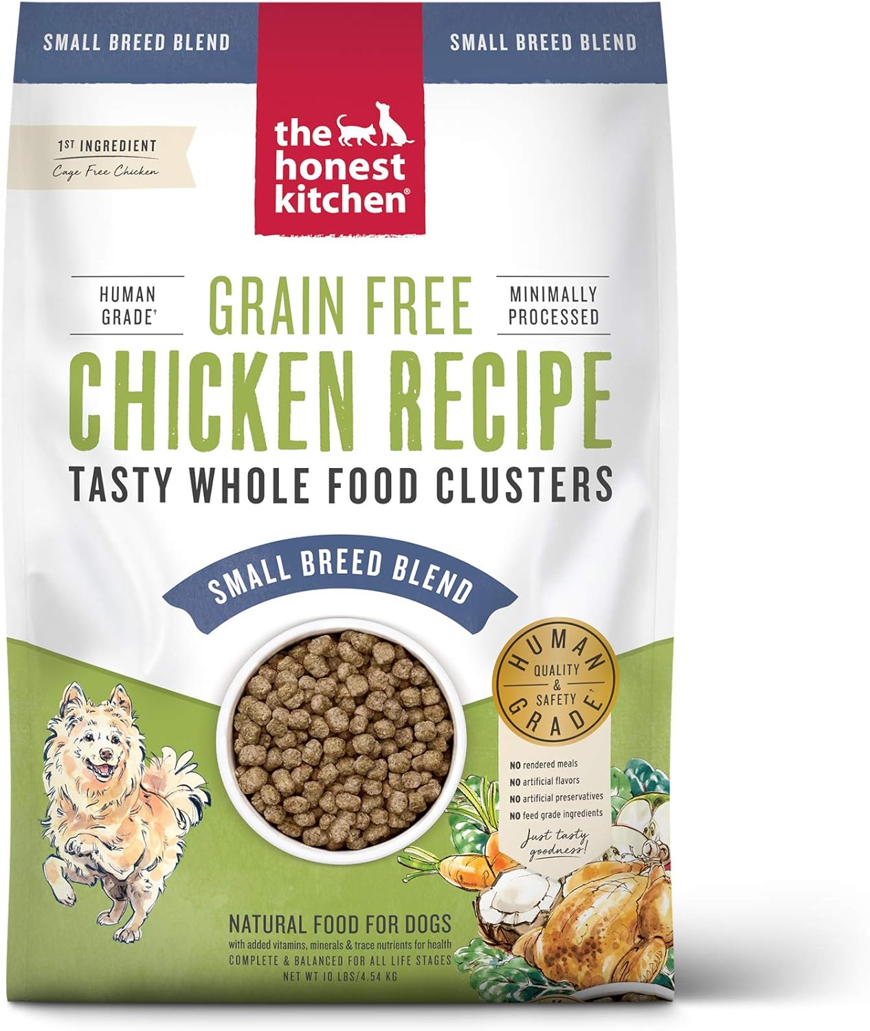 The Honest Kitchen Whole Food Clusters Small Breed Blend Grain Free Dry Dog Food - Chicken, 10 Pound Bag