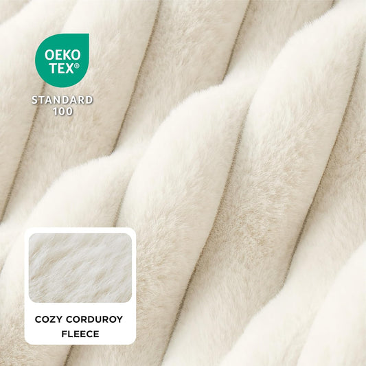 Bedsure Orthopedic Dog Beds for Extra Large Dogs, Waterproof Memory Foam XL Pet Bed with Sides, Non-Slip and Egg-Crate Foam Big Dog Couch Sofa with Washable Removable Corduroy Cover, Cream