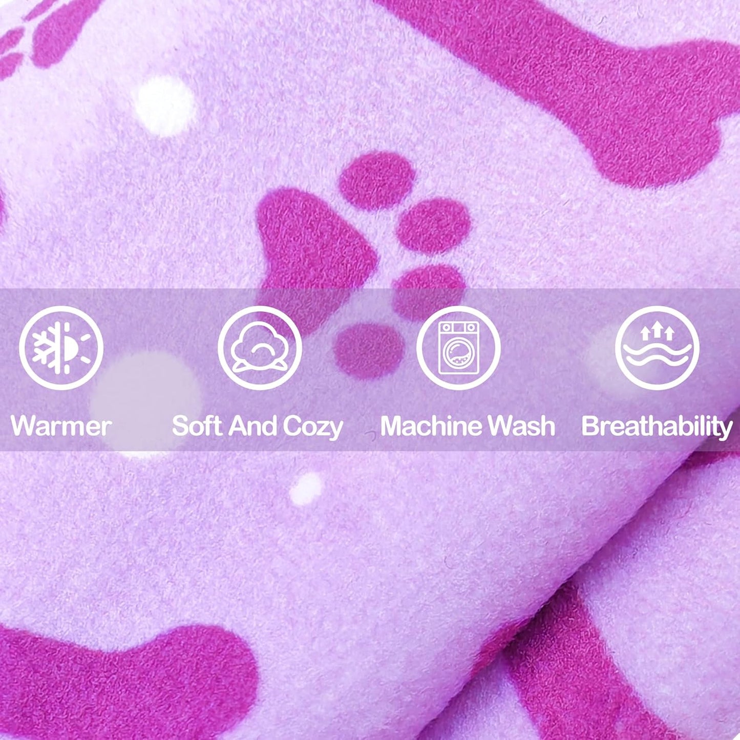 PET SHOW 4 Pack Small Dog Pajamas Paw Bone Patterns Cute Clothes for Medium Dogs Soft Fleece Stretchy PJs 4 Legged Jumpsuit Puppy Cats Onesies Outfits with Sleeve Dachshund Doggies Girl Boy (Small)