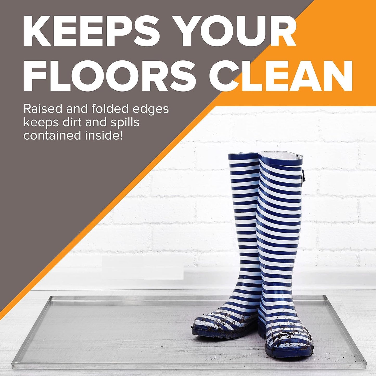 40.38" x 24.25" Metal Replacement Dog Crate Pan Chew Proof Crack Proof Pet Kennel Tray Central Dog Training Crate Pan Pet Supplies, Galvanized, 1" H