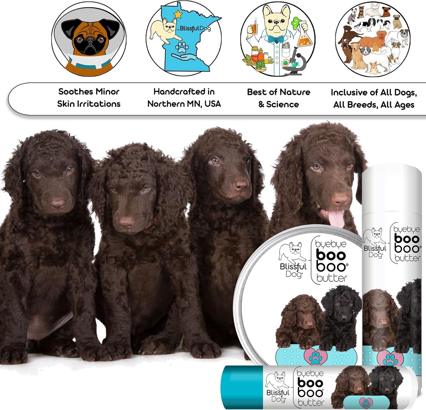 The Blissful Dog Curly-Coat Retriever Boo Boo Butter, 2-Ounce