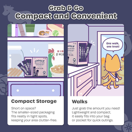 Grab & Go Squeeze Vita Stick Lickable Treats for Dogs & Cats. 49 Brain Support Sticks with Essential multivitamins. Soft and Tasty Paste for All Life Stages, Supporting Brain Health