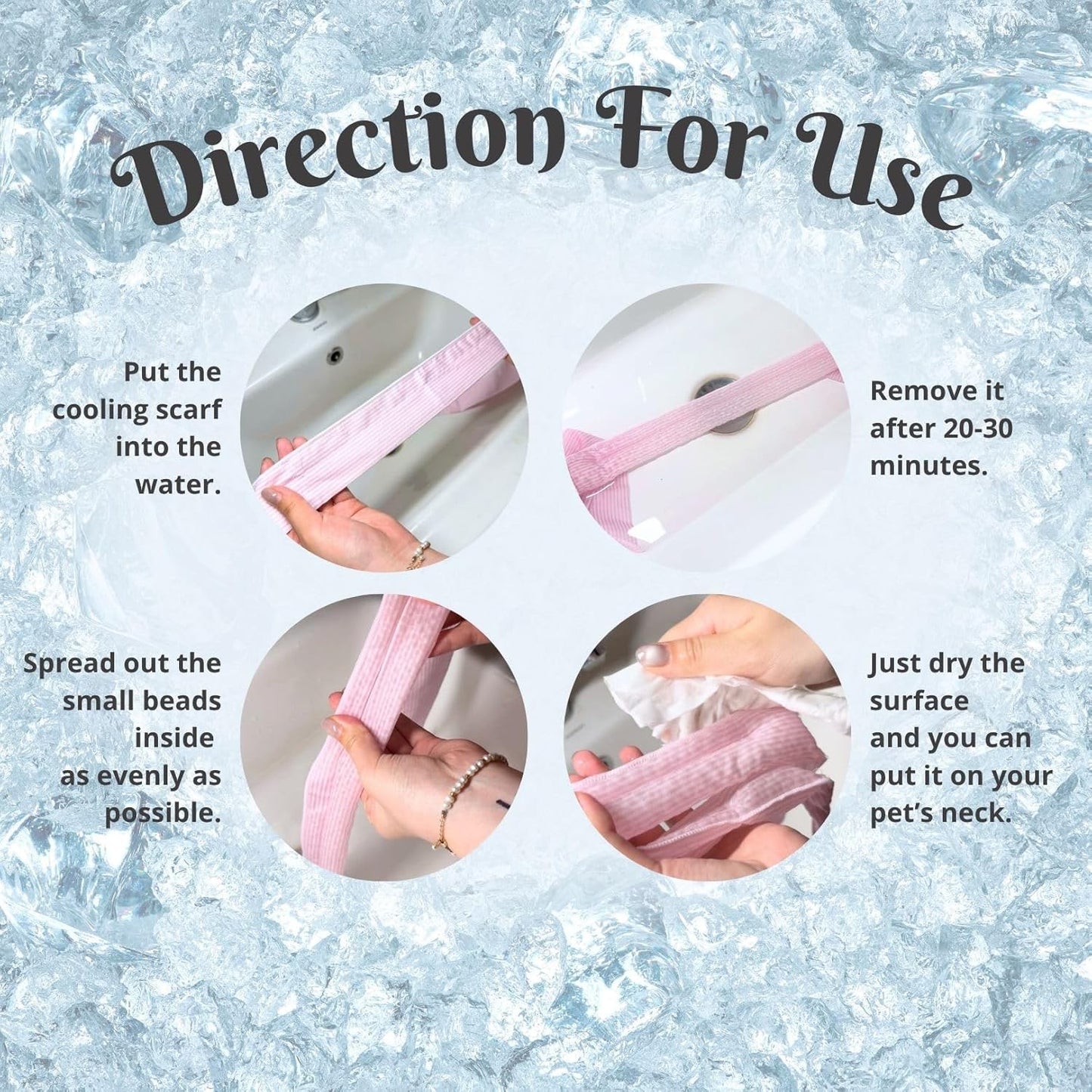 4pcs Cooling Scarf for Pets,Summer Cooling Scarves Keep Cats and Dogs Cool, Reused,Rrecycled,Suitable for Dogs (4pcs-Avocado)