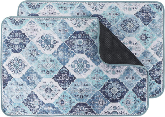 IEUUMLER Washable Pee Pads for Dogs, 2 Pack Reusable Non-Slip Grip, Super Absorbent Waterproof Puppy Pads for Potty Training, Playpen, Crate, Whelping Box EU011 (Blue, 36" x 41")