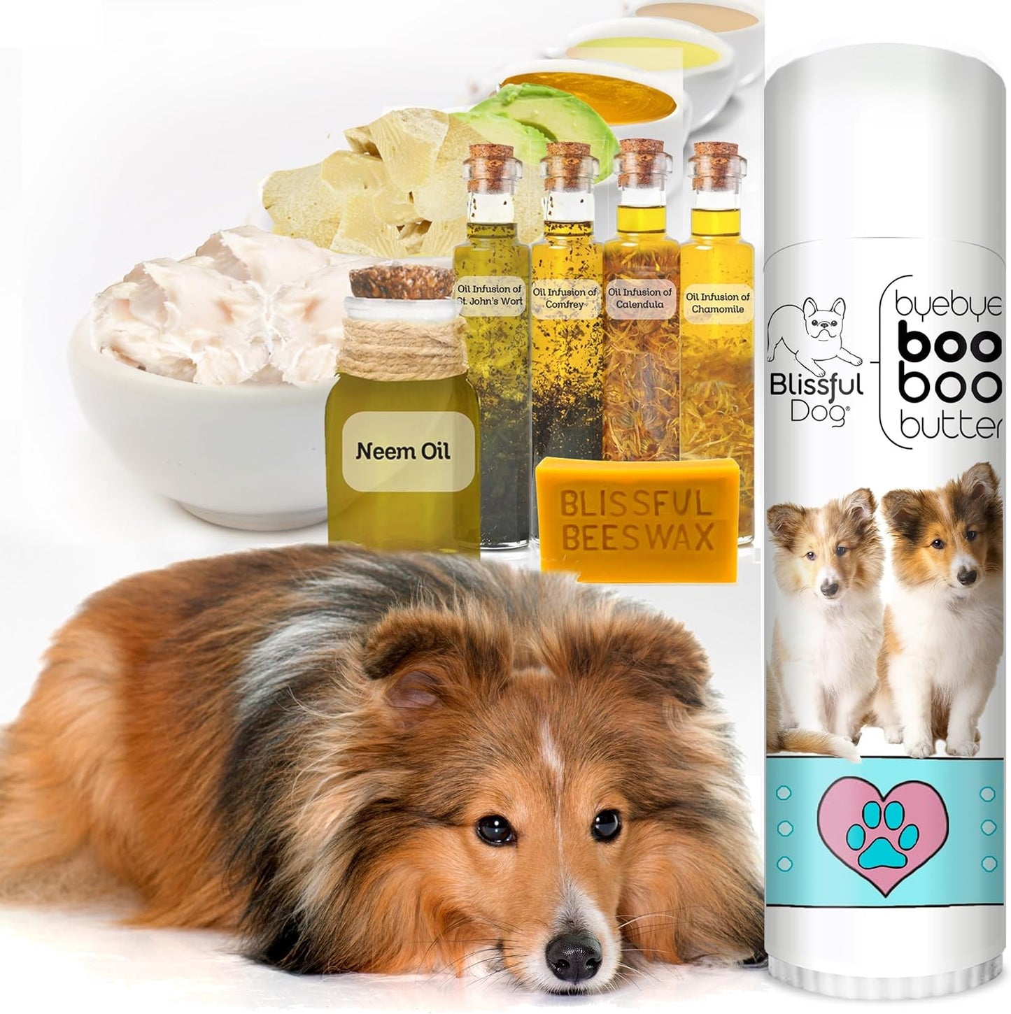 The Blissful Dog .50 oz Tube Shetland Sheepdog Booboo Butter